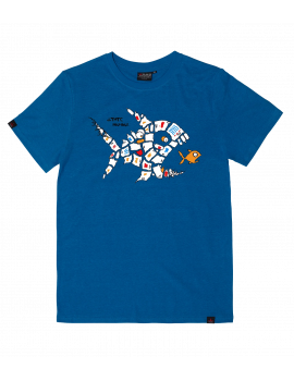 Plastic Fish -T-Shirt Chanvre et coton- Bleu