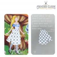 Grinder carte avec en illustration la célèbre Alice