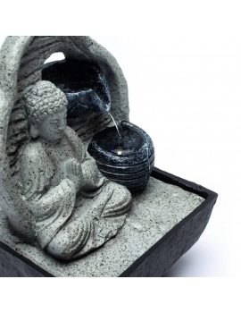 Fontaine à eau Bouddha gris