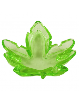 Cendrier en verre feuille de cannabis